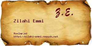 Zilahi Emmi névjegykártya